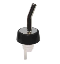 TableCraft Style Whiskey Flow Liquor Pourer 12-Pack Black Collar Barware Spout