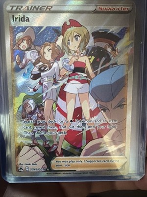 Irida GG63/GG70 Crown Zenith: Galarian Gallery Holo Full Art Trainer Pokémon NM