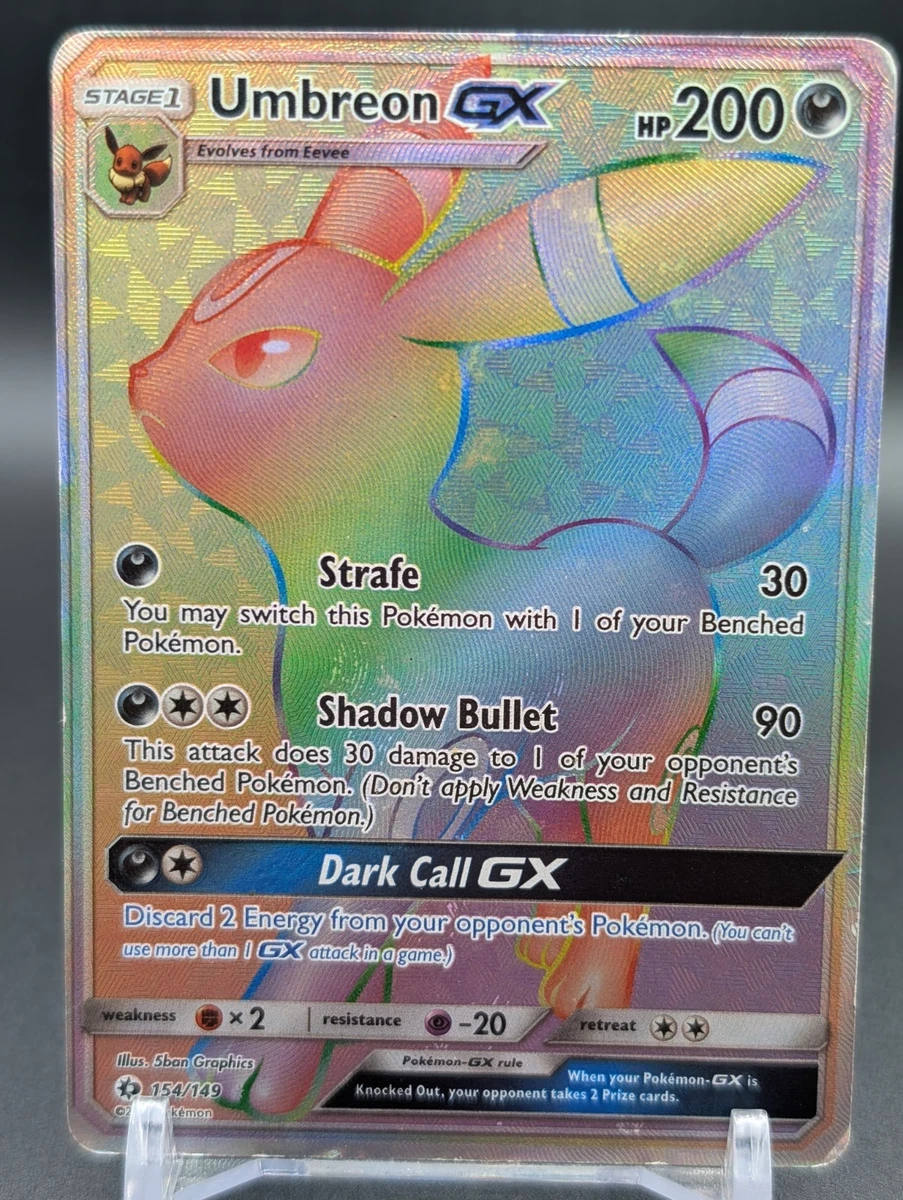 secret rare pokemon cards sun and moon ESPEON GX SUN & MOON RAINBOW SECRET RARE FULL ART Holographic Pokemon Card!!! #13375