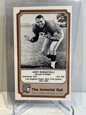 1974 Fleer Football The Immortal Roll Andy Robustelli New York Giants Card