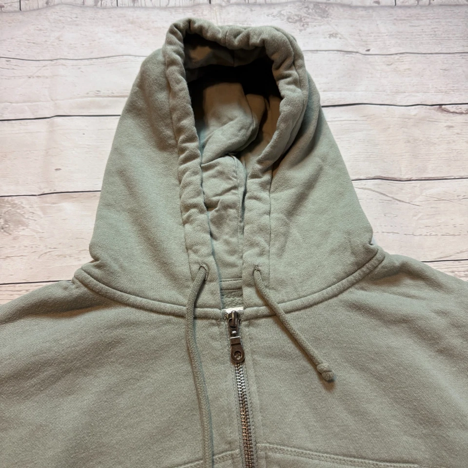 Толстовка с капюшоном укороченная на молнии Aeropostale зеленая женская размер XS - Изображение 3 из 4