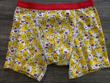 L K- Pok mon Pikachu Cotton Boxer Briefs with Elastic Waistband Size 8 New 