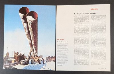 Vintage Oil Pipeline Photo Mag Print Industrial Energy Infrastructure Fine Art