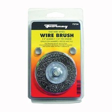 Forney 72734 Wire Wheel Brush, Fine Crimped with 1/4-Inch No Size, Color