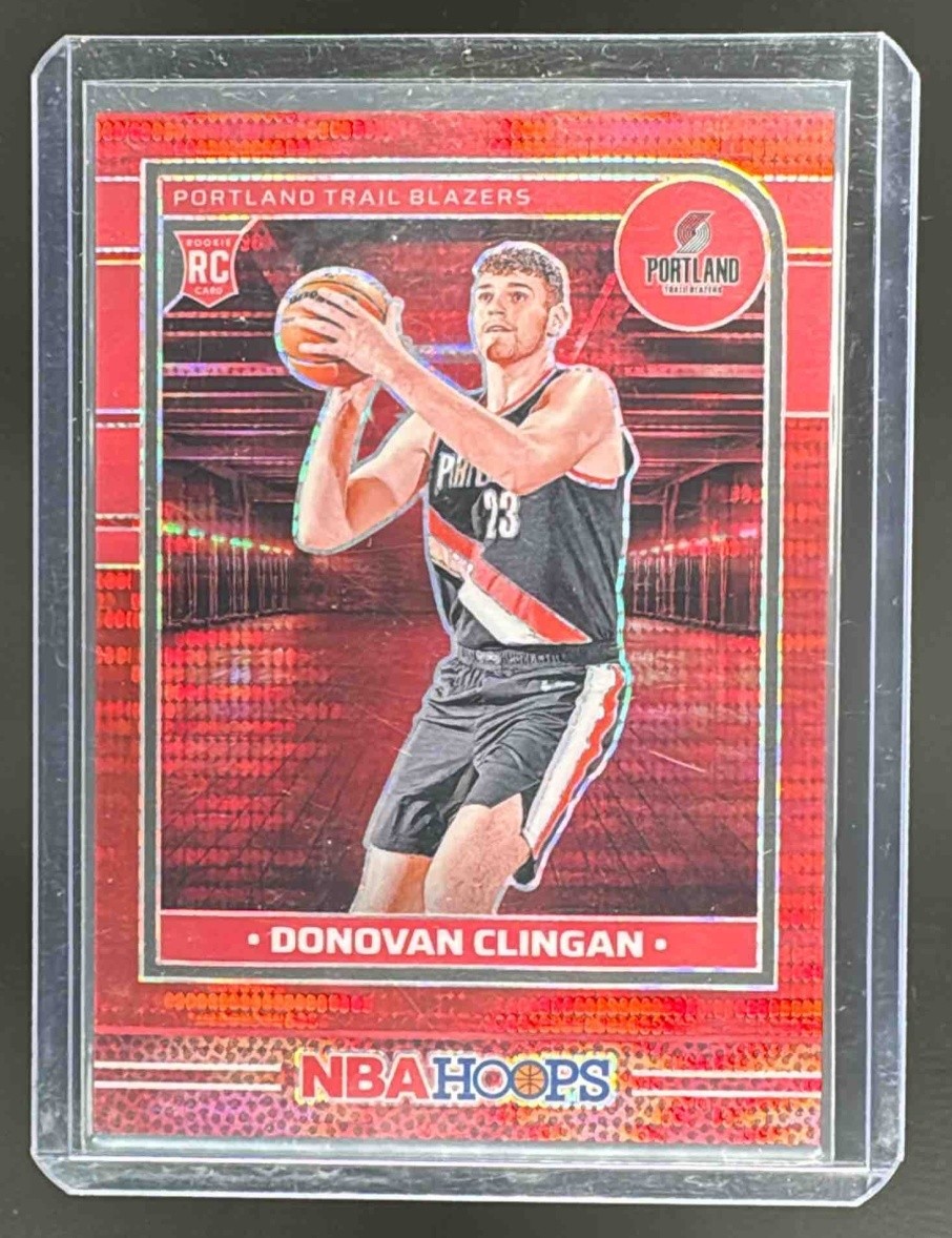 EL.159 Donovan Clingan 2024 Panini Hoops #237 Pulsar Red Prizm Premium RC /199