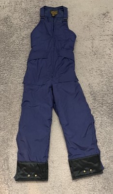 Vintage Eddie Bauer Ski Snow Pants Mens Medium Blue Goose Down Bib Overalls USA
