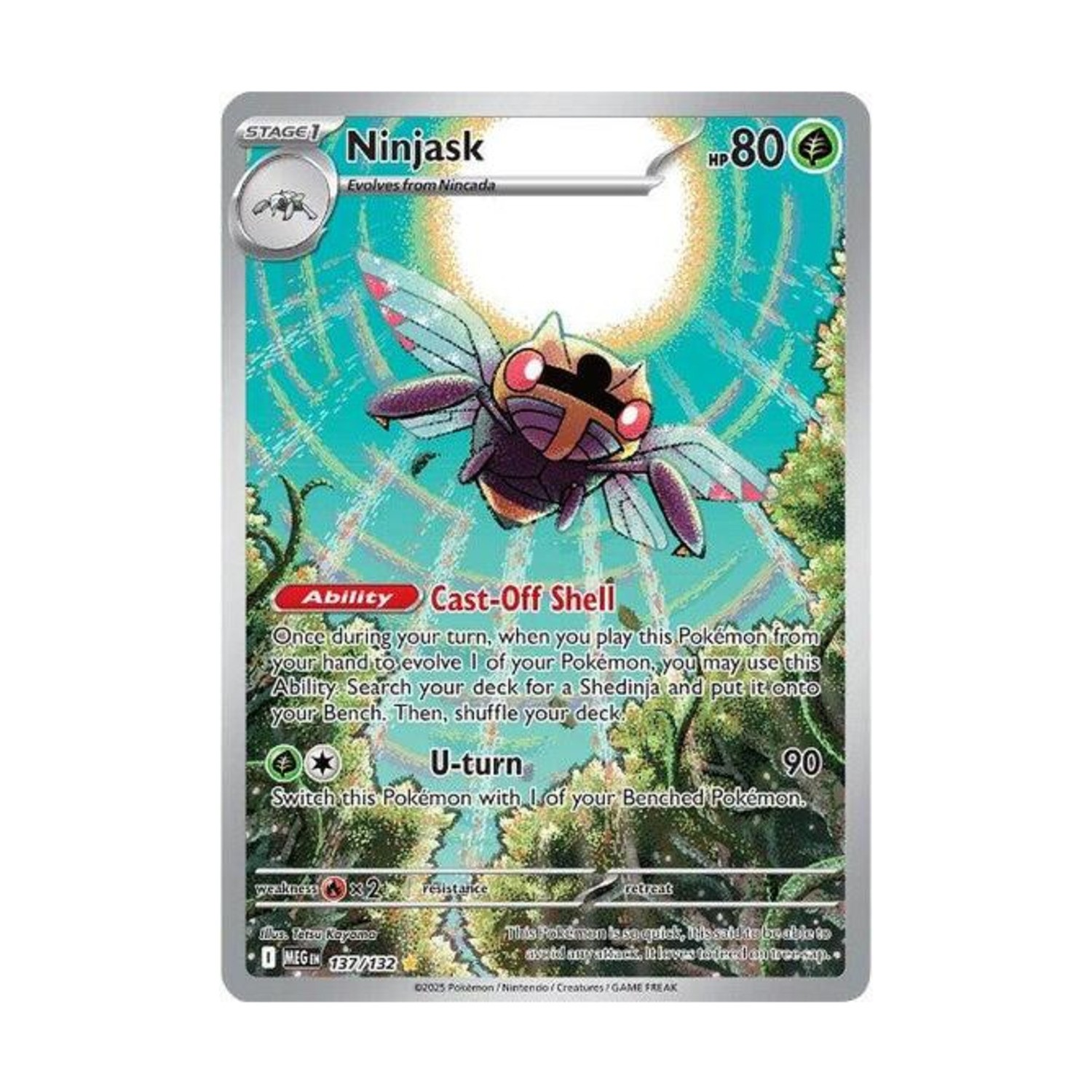 Pokemon ME01: Mega Evolution Ninjask - 137/132 (IR) #137/132 (Holo) NM