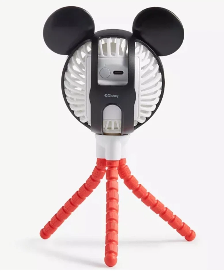 NIB! Disney Baby Mouse Ears Stroller Fan Rechargeable USB Auto Stop Tech - Image 4 of 4