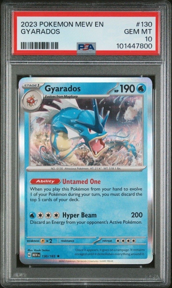 Gyarados Holo 130/165 MEW EN Pokemon 151 2023 PSA 10 English S&V