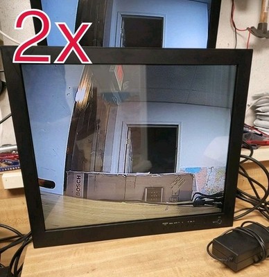 2x 19 Inch CCTV Monitor Security VGA HDMI AV BNC IN OUT 4:3 DVR PC Analog Camera
