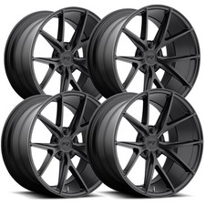 Set Of 4 Niche M117 Misano 17x8 5x4.5 40mm Satin Black Wheels Rims 17 Inch