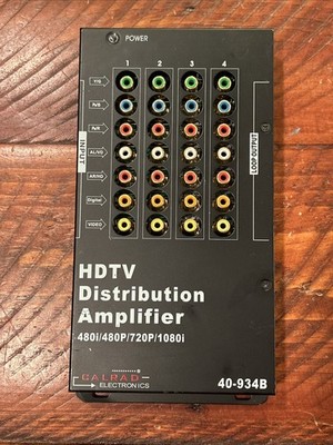 CALRAD 40-934B HDTV Distribution Amplifier 480i/480p/720p/1080i - No 12v Plug