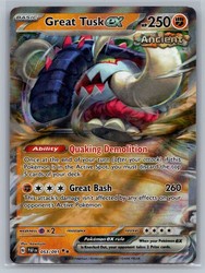 Great Tusk ex 053/091 Paldean Fates Double Rare Holo