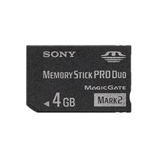 Sony Memory Stick Pro Duo Mark 2 Memory Card 4 GB 4GB 4 Gig Very Good PSP 4Z
