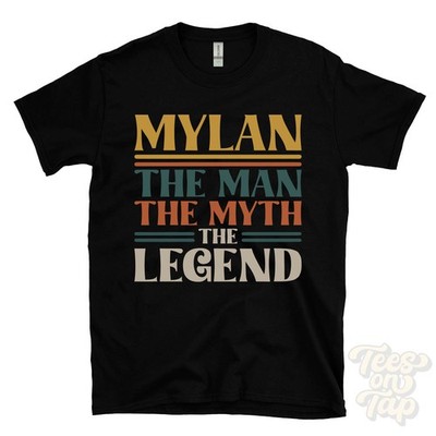 MYLAN THE MAN THE MYTH THE LEGEND T-SHIRT Herren Name Geschenk für Ihn Bruder Papa Sohn