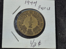 1944 Peru 1/2 Sol De Oro