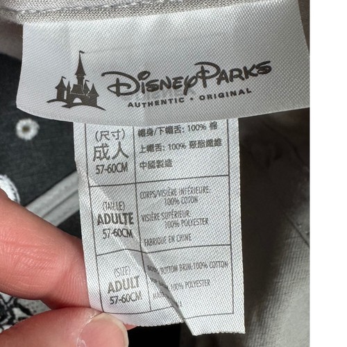 Disney Parks Mickey Mouse Gray Baseball Cap Hat Adult Adjustable - Picture 7 of 7