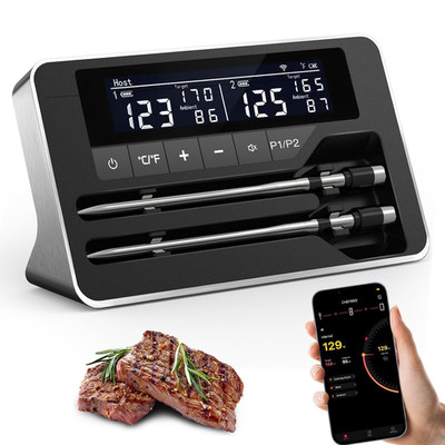 Wireless Meat Thermometer with 2 Probes, 800FT Bluetooth Digital Instant Read