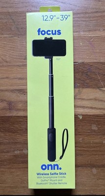 Focus Onn Wireless Selfie Stick 12.9'' to 39'' with Smart Phone Cradle NEW