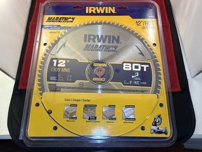 IRWIN Tools MARATHON Carbide Table / Miter Circular Blade, 12-Inch, 80T (14083)