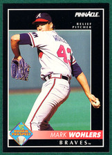 Mark Wohlers - 1992 Pinnacle #55 - Atlanta Braves Rookie Prospect Baseball Card. rookie card picture