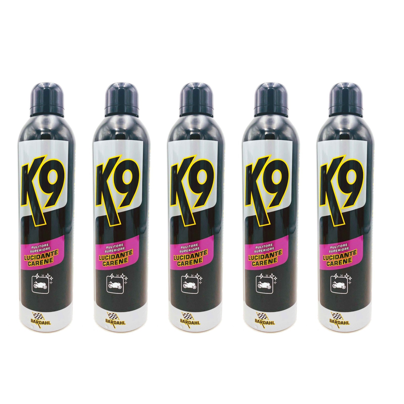 Offerta 5x Bardahl K9 Lucidante Moto 400ML 05BD27 - Pulitore Carene Spray - 1