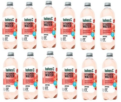 12 Flaschen hohes C Vitamin Water Antiox Erdbeer-Grapefruit a 750ml EINWEG Pfand