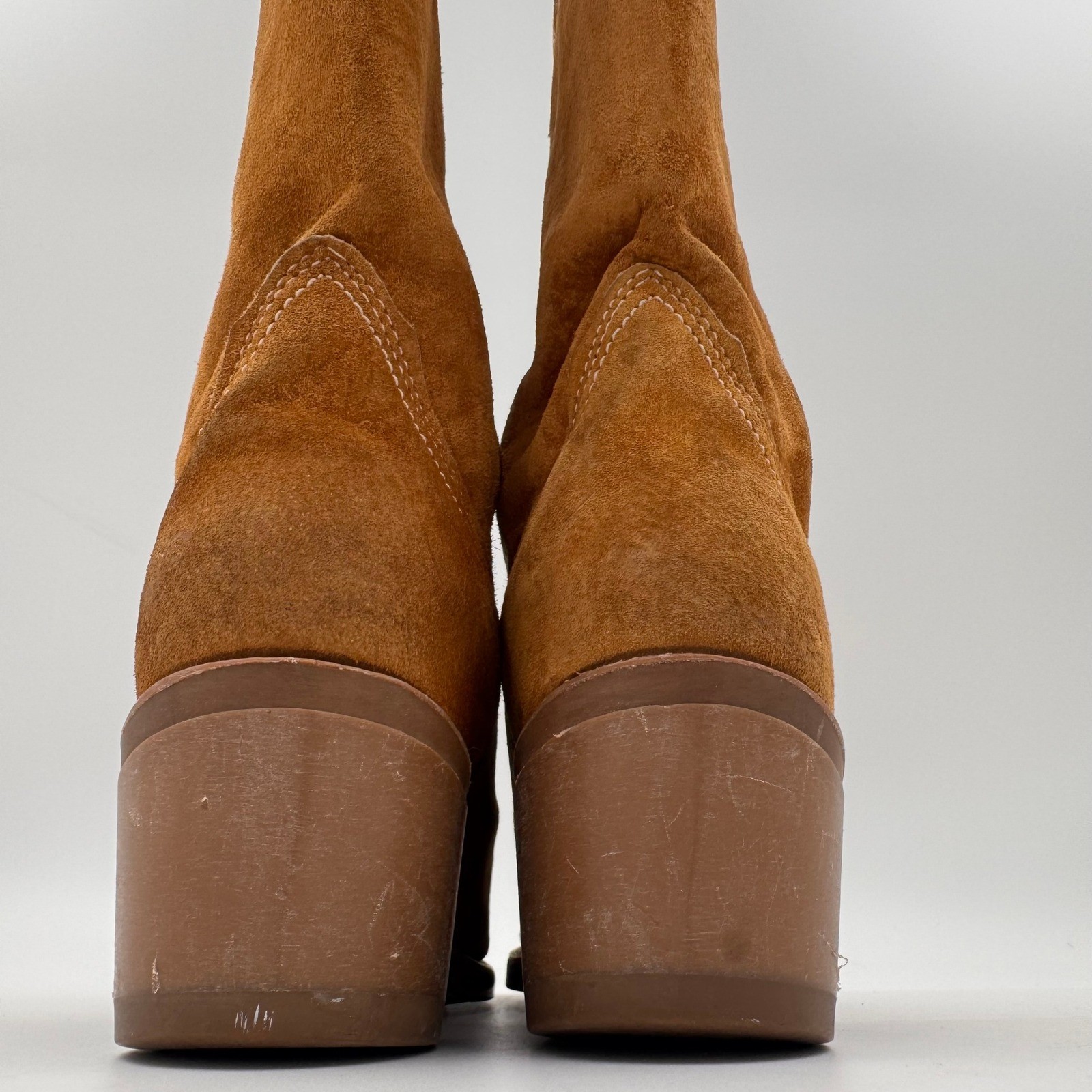VTG 80s/90s LL Bean Suede Western Boots Cowgirl Cottagecore Boho Ropers Size 6 image 4
