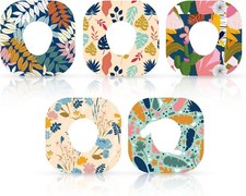 25 Sheets Adhesive Patches for Dexcom G7, Waterproof Flower Theme Tape