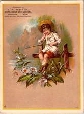 Antique Victorian Trade Card - J.S. White - Charlotte Michigan 