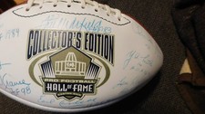 35 HOFers signed NFL HOF Football - Campbell, L Taylor, Munoz, Singletary, + 31