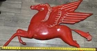 Vtg Porcelain Old Mobil Oil PEGASUS Gas Station 3D Garage Man Cave Mobilgas Sign