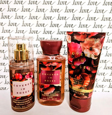 Bath Body Works Travel Size 3 pc Set Covered in Roses