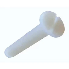1/4"-20 X 2 In Slotted Pan Machine Screw, Plain Nylon 6/6, 50 Pk, 012520P200