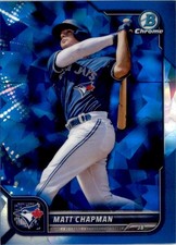 Matt Chapman 2022 Bowman Chrome Sapphire #2 Toronto Blue Jays