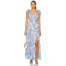 ASTR the Label Fritillaria Maxi Dress Women Size XS Blue Floral