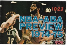 NBA -ABA Preview 1974-75 Insert Sport Magazine