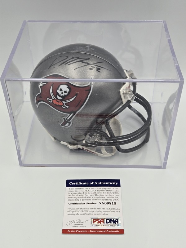​Doug Martin Signed Tampa Bay Buccaneers Mini Helmet Autographed PSA COA Grey