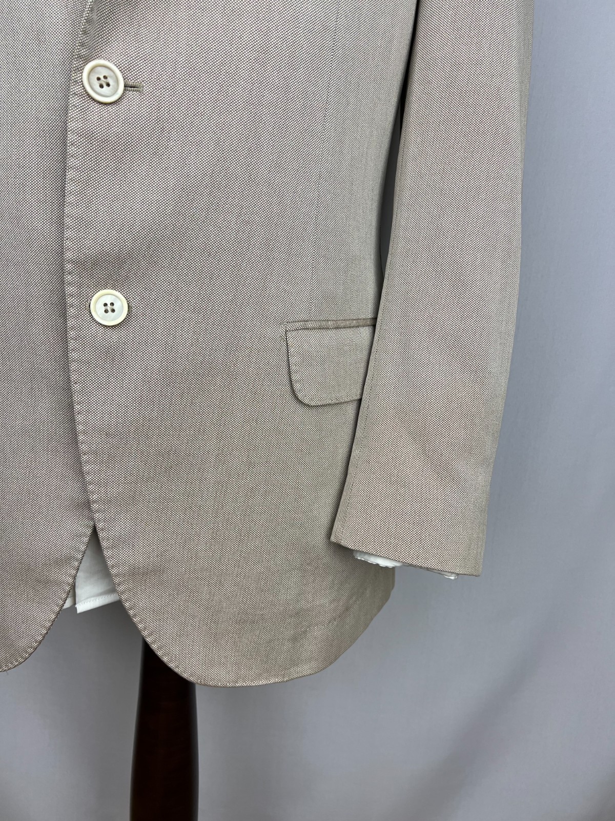 BRUNELLO CUCINELLI Light-Beige Solid 100% Cotton … - image 7