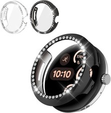 Kimiyaki 2 Pack Full Coverage Screen Protector Cases for Google Pixel Watch 3 41