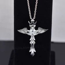 Amazing Diamond Holy Cross necklace-Great Luster