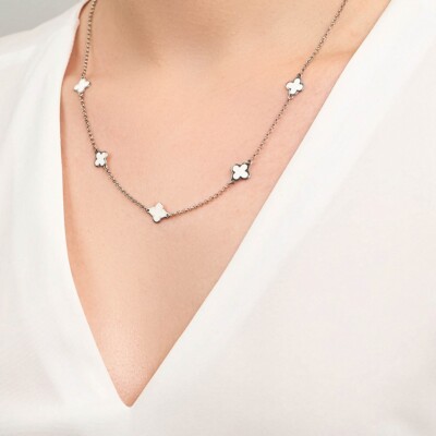 Silver chain pendant 925 silver necklace collie choker real jewelry