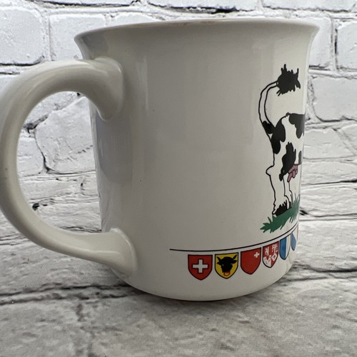 Vintage Bulle-Suisse Svizzera Schweiz Switzerland Flags And Cow Bells Mug - Picture 9 of 11