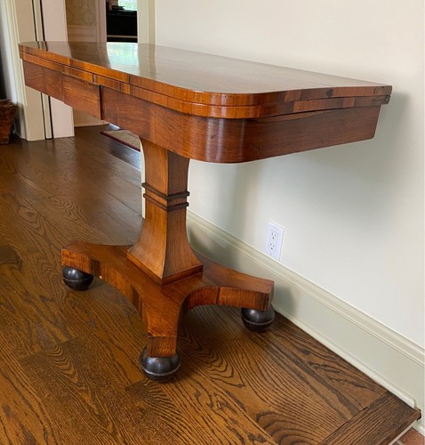 Antique English Rosewood Card Table - Picture 7 of 8