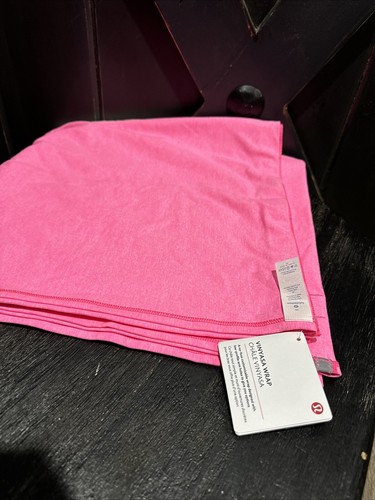Lululemon Vinyasa Scarf Heather Pink Fluorescent Hot Pink Wrap Yoga RARE - NWT - Picture 2 of 5