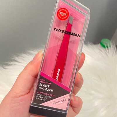 New in box sealed TWEEZERMAN Pink Perfection Slant Tweezer~ 100% Authentic!!