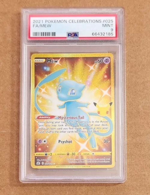 Pokemon - Mew 025/025 - Celebrations - Gold Full Art Card