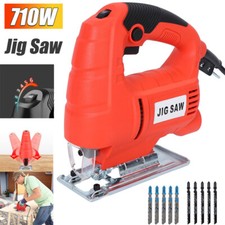 710W Jig Saw 3000RPM Corded Electric Jigsaw 6 Variable Speeds Jigsaw Tool Kit US