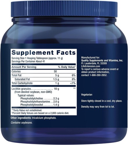 Life Extension LECITHIN GRANULES 16 OZ Jar - Picture 2 of 2