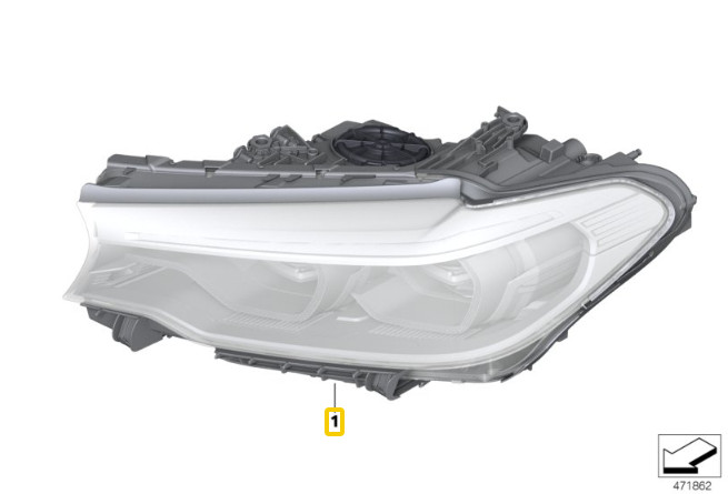 BMW 5er G30 LED Scheinwerfer links Inkl TMS 63117214959 online  